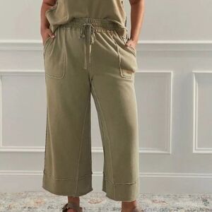 Daily Practice Casual Olive Green Women's Pants